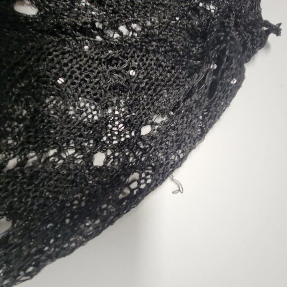 Black Sparkling Sweater Christmas Party New Years Party Top Blouse Cover Up - Picture 4 of 9